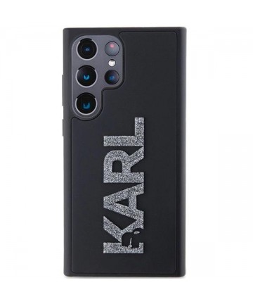 Karl Lagerfeld 3D Rubber Glitter Logo case for Samsung Galaxy S23 Ultra - black