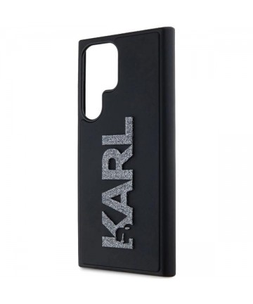 Karl Lagerfeld 3D Rubber Glitter Logo case for Samsung Galaxy S23 Ultra - black