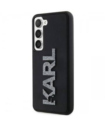 Karl Lagerfeld 3D Rubber Glitter Logo case for Samsung Galaxy S23+ - black