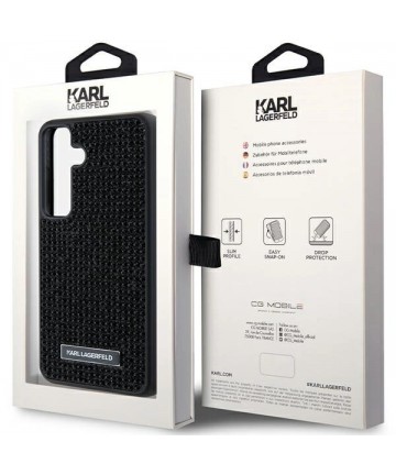 Karl Lagerfeld Rhinestone Metal Logo case for Samsung Galaxy S24+ - black