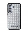 Karl Lagerfeld Rhinestone Metal Logo case for Samsung Galaxy S24 - silver