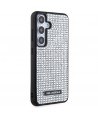 Karl Lagerfeld Rhinestone Metal Logo case for Samsung Galaxy S24 - silver