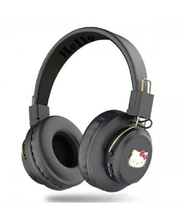 Hello Kitty Metal Logo Bluetooth on-ear headphones - black