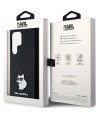 Karl Lagerfeld Silicone Choupette Metal Pin case for Samsung Galaxy S23 Ultra - black