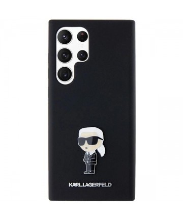 Karl Lagerfeld Silicone Ikonik Metal Pin case for Samsung Galaxy S23 Ultra - black