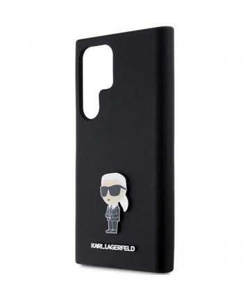 Karl Lagerfeld Silicone Ikonik Metal Pin case for Samsung Galaxy S23 Ultra - black