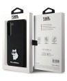 Karl Lagerfeld Silicone Choupette Metal Pin case for Samsung Galaxy S23+ - black