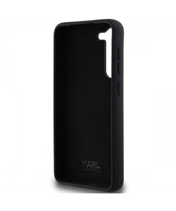Karl Lagerfeld Silicone Karl&Choupette Metal Pin case for Samsung Galaxy S23+ - black