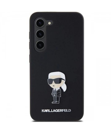 Karl Lagerfeld Silicone Ikonik Metal Pin case for Samsung Galaxy S23+ - black
