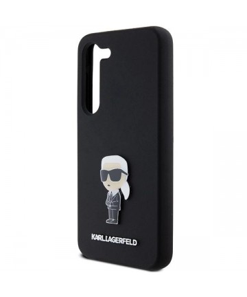 Karl Lagerfeld Silicone Ikonik Metal Pin case for Samsung Galaxy S23+ - black