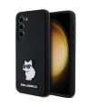 Karl Lagerfeld Silicone Choupette Metal Pin case for Samsung Galaxy S23 - black