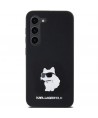 Karl Lagerfeld Silicone Choupette Metal Pin case for Samsung Galaxy S23 - black