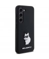 Karl Lagerfeld Silicone Choupette Metal Pin case for Samsung Galaxy S23 - black