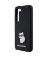 Karl Lagerfeld Silicone Choupette Metal Pin case for Samsung Galaxy S23 - black