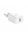 Dudao A20EU USB-A 18W wall charger - white + USB-A - USB-C cable