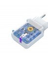 Dudao A20EU USB-A 18W wall charger - white + USB-A - USB-C cable