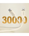 Dudao L7SCL USB-C - Lightning 30W 2m cable - beige