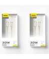 Dudao L7SCL USB-C - Lightning 30W 2m cable - beige