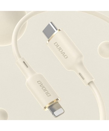 Dudao L7SF 2in1 cable USB-C - USB-C / Lightning 100W 1.2m - beige