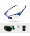 Rockbros 10069 UV400 Cycling Glasses - Blue