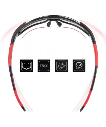 Rockbros 10182 polarizing cycling glasses - red