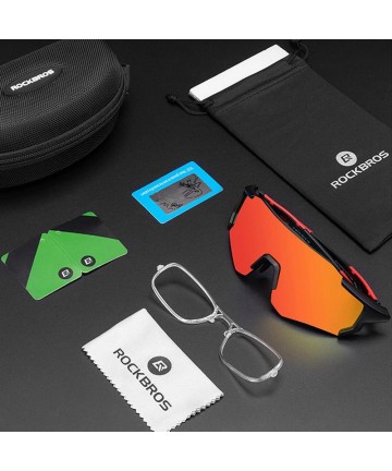 Rockbros 10182 polarizing cycling glasses - red