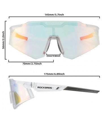 Rockbros SP291 photochromic UV400 cycling glasses - white