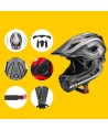 Rockbros TT-32SBTG-S children's bicycle helmet with removable chinbar, size S - gray