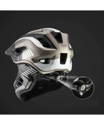 Rockbros TT-32SBTG-S children's bicycle helmet with removable chinbar, size S - gray