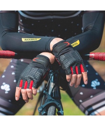 Rockbros S169BR XXL cycling gloves with gel inserts - black and red
