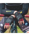 Rockbros S169BR L cycling gloves with gel inserts - black and red