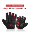 Rockbros S169BR L cycling gloves with gel inserts - black and red
