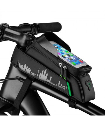 Rockbros 029-1BK bicycle bag for frame with phone cover - black