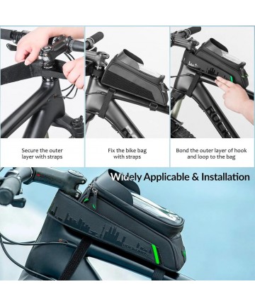 Rockbros 029-1BK bicycle bag for frame with phone cover - black