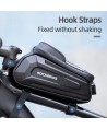 Rockbros B68 Bike Pannier for Frame, Armored, with Phone Pocket and Cover, 1.7L - Black