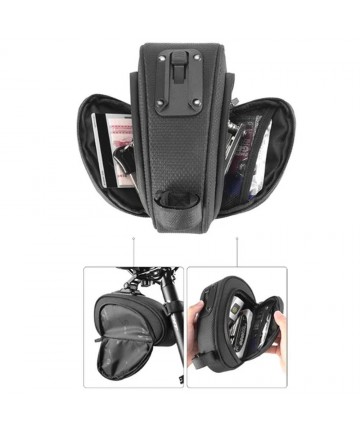 Rockbros C40 bicycle bag under the saddle - black