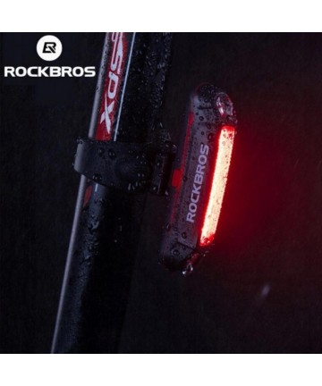 Rockbros A54BK Rear Bike Light + Micro USB - USB-A Cable - Black