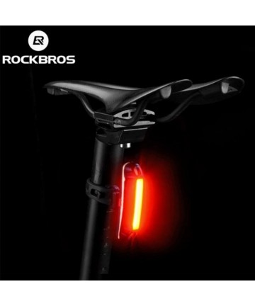 Rockbros A54BK Rear Bike Light + Micro USB - USB-A Cable - Black