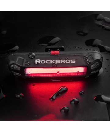 Rockbros A54BK Rear Bike Light + Micro USB - USB-A Cable - Black