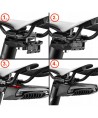 Rockbros LKWD-R1 Rear Bike Light with Laser and Remote Control + Micro USB - USB-A Cable - Black