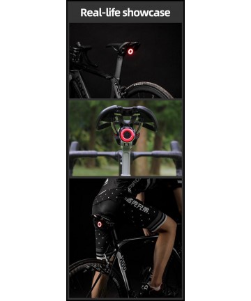 Rockbros Q5 Rear Bike Light with Intelligent Stop System - Black