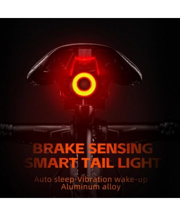 Rockbros Q5 Rear Bike Light with Intelligent Stop System - Black