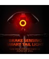 Rockbros Q5 Rear Bike Light with Intelligent Stop System - Black