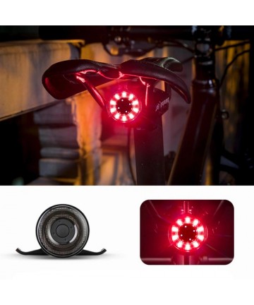 Rockbros Q1 Rear Bike Light 7 Color LED + USB-C - USB-A Cable - Black