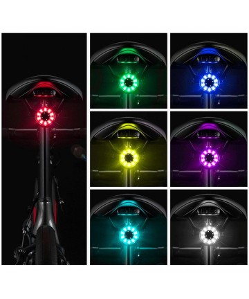 Rockbros Q1 Rear Bike Light 7 Color LED + USB-C - USB-A Cable - Black