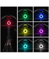 Rockbros Q1 Rear Bike Light 7 Color LED + USB-C - USB-A Cable - Black