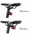 Rockbros Q3 Rear Bike Light with Smart Stop System - Black