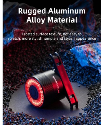 Rockbros Q3 Rear Bike Light with Smart Stop System - Black