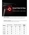 Rockbros Q3 Rear Bike Light with Smart Stop System - Black