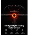 Rockbros Q3 Rear Bike Light with Smart Stop System - Black